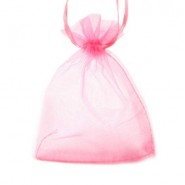 Organza gift bag ± 70x50mm Pink